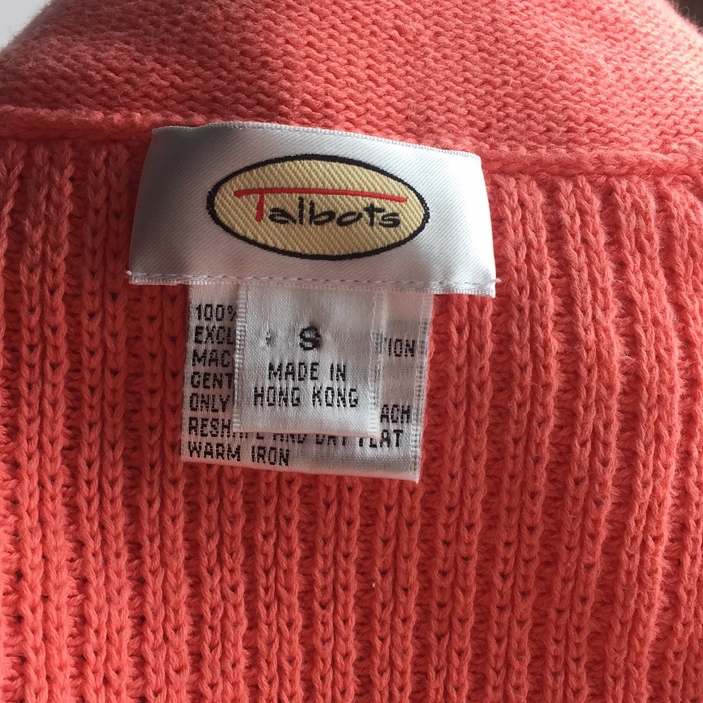 FINAL PRICE Talbots woman’s small zip up sweater 100% cotton - Picture 2 of 12